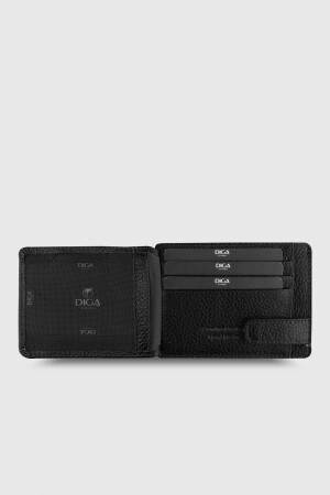 1002 Model Gerçek Deri Siyah Kartlık - DİGA