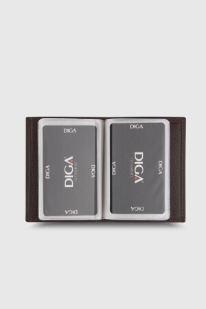 1041 Model Gerçek Deri Taba Kahverengi Kartlık - DİGA