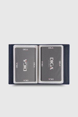 1041 Model Gerçek Deri Taba Lacivert Kartlık - DİGA