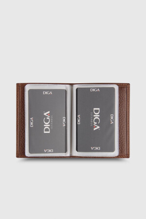 1041 Model Gerçek Deri Taba Şeffaf Kartlık - DİGA