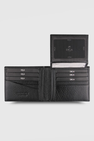 1144 Model Gerçek Deri Siyah Cüzdan - DİGA