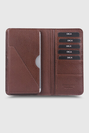 1420 Model Telefon Bölmeli Gerçek Deri Taba Cüzdan - DİGA