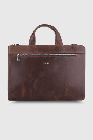 1765 Model Gerçek Deri Crazy Kahverengi Çanta - DİGA