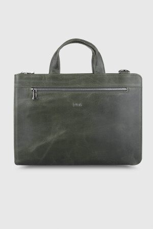 1765 Model Gerçek Deri Crazy Yeşil Çanta - DİGA