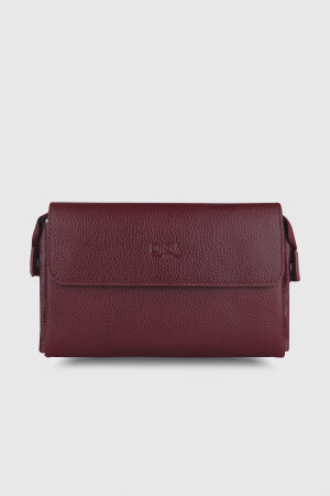 1835 Model Gerçek Deri Bordo El Portföy Çanta - DİGA