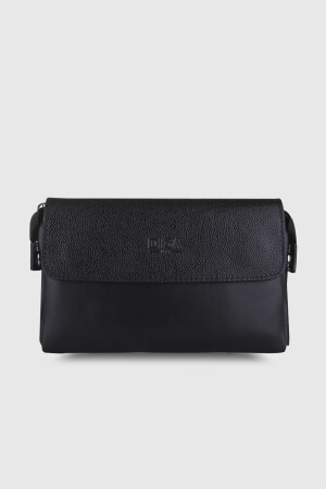 1835 Model Gerçek Deri Siyah El Portföy Çanta - DİGA