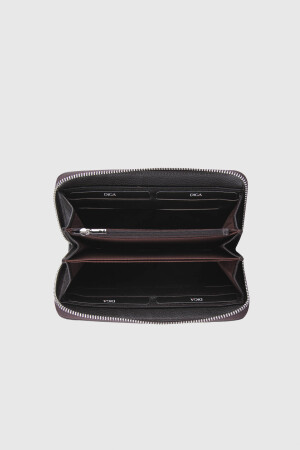 2001 Model Gerçek Deri Kahverengi Bayan Cüzdanı - DİGA