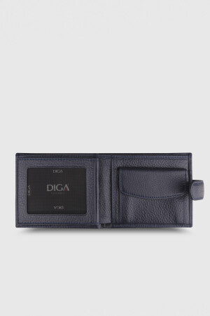 21 Model Gerçek Deri Lacivert Cüzdan - DİGA