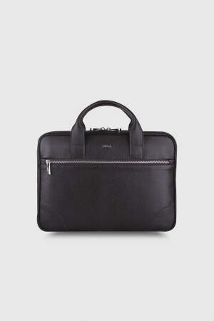 3004 Model Gerçek Deri Kahverengi Laptop Çantası - DİGA