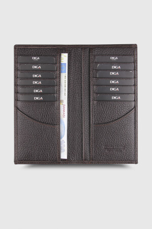 3010 Model Gerçek Deri Kahverengi Portföy Cüzdan - DİGA