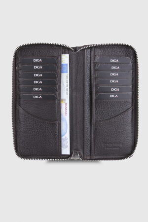 3016 Model Gerçek Deri Kahverengi Portföy Cüzdan - DİGA