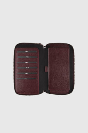 3031 Model Gerçek Deri Bordo Portföy Cüzdan - DİGA