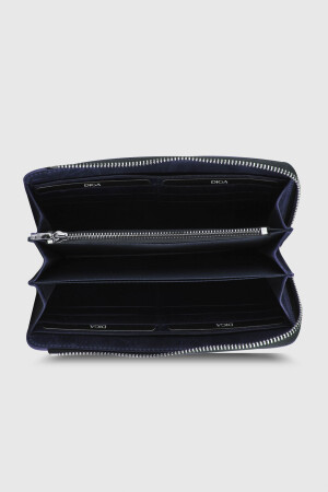 3043 Model Gerçek Deri Crazy Lacivert Portföy Cüzdan - DİGA