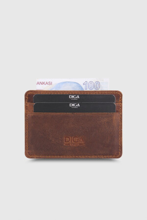 5150 Model Gerçek Deri Crazy Taba G2 Kartlık - DİGA