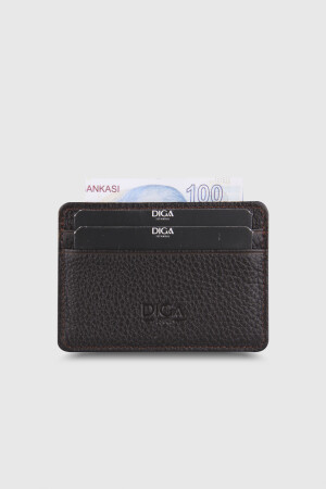 5150 Model Gerçek Deri Kahverengi Kartlık - DİGA