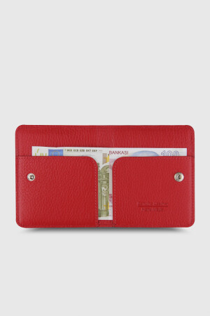 5239 Model Gerçek Deri Crazy Kırmızı Kartlık - DİGA