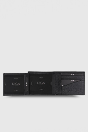 777 Model Gerçek Deri Siyah Cüzdan - DİGA