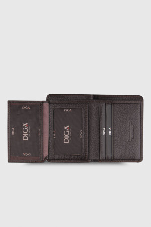 841 Model Gerçek Deri Kahverengi Cüzdan - DİGA