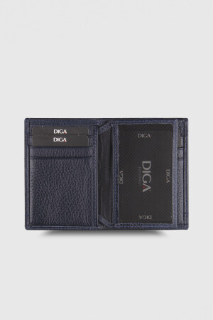 863 Model Gerçek Deri Lacivert Cüzdan - DİGA