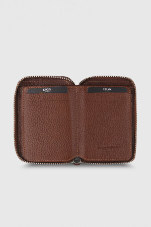 796 Model Fermuarlı Mini Gerçek Deri Taba Cüzdan - DİGA